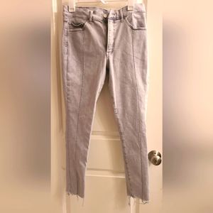 Express Gray jeans, skinny mid rise (sz 12R)